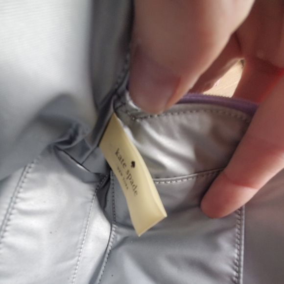 New Kate Spade Cabana Tile Multicolored Grainy Vinyl and Natural Cowhide Pouch. - Picture 5 of 15